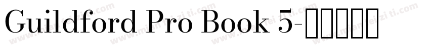 Guildford Pro Book 5字体转换